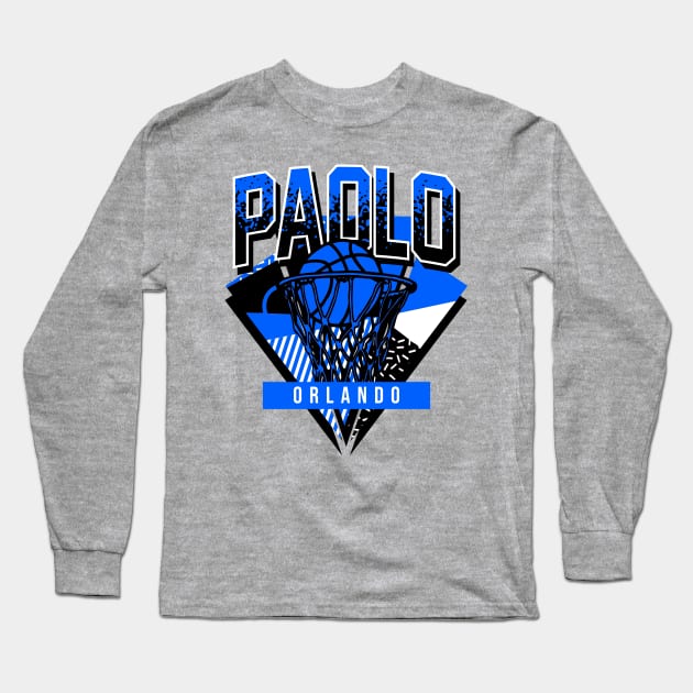 Paolo Retro Orlando Basketball Throwback Long Sleeve T-Shirt by funandgames